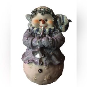 Charming Snowman Figurine with Scarf